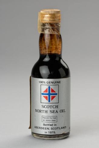 Scotch North Sea Oil in whisky miniature bottle