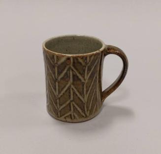 Stoneware Mug with Pine Tree Pattern