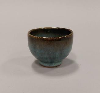 Stoneware Teabowl or Cup with Turquoise Ash Glaze
