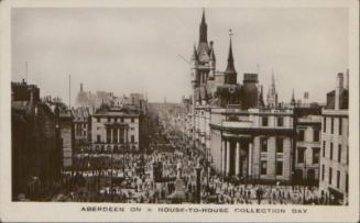 black and white Postcard Of Aberdeen
