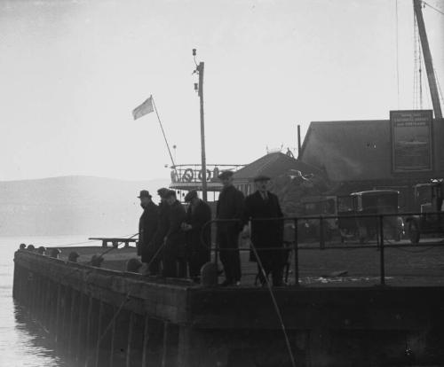 Fishing Off Quay At Aberdeen Harbour