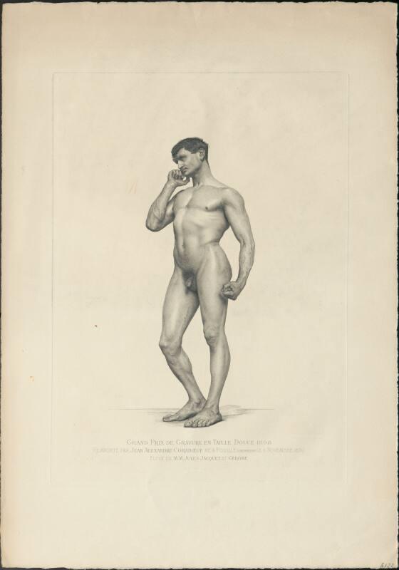 Life Study-Winner Of Grand Prix De Gravure En Taille