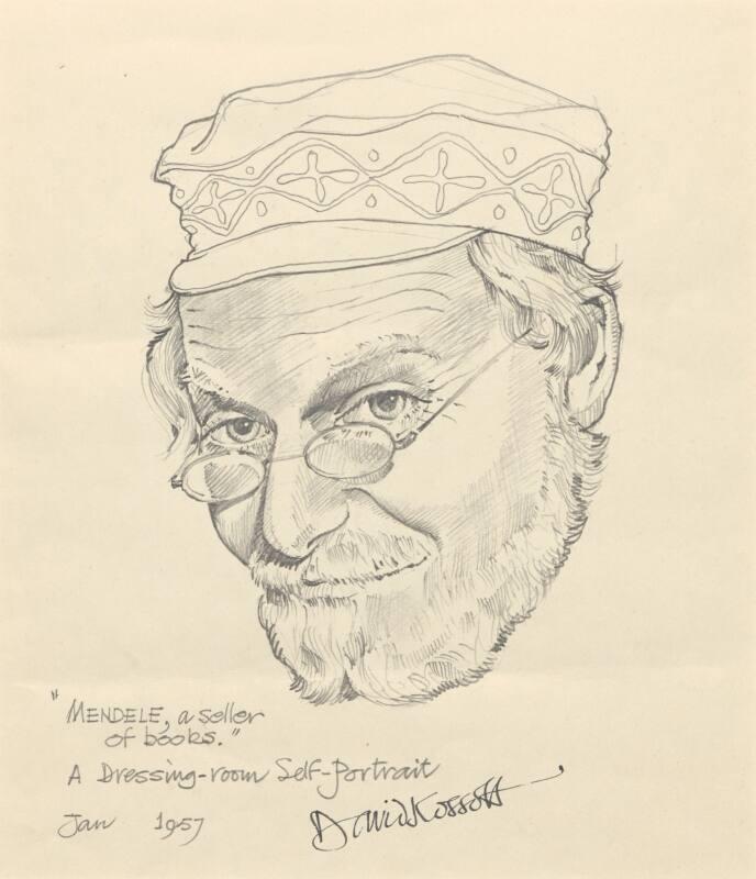 Self Portrait as Mendele, a Seller of Books