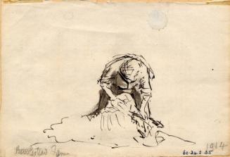 Man Shearing Sheep by James McBey