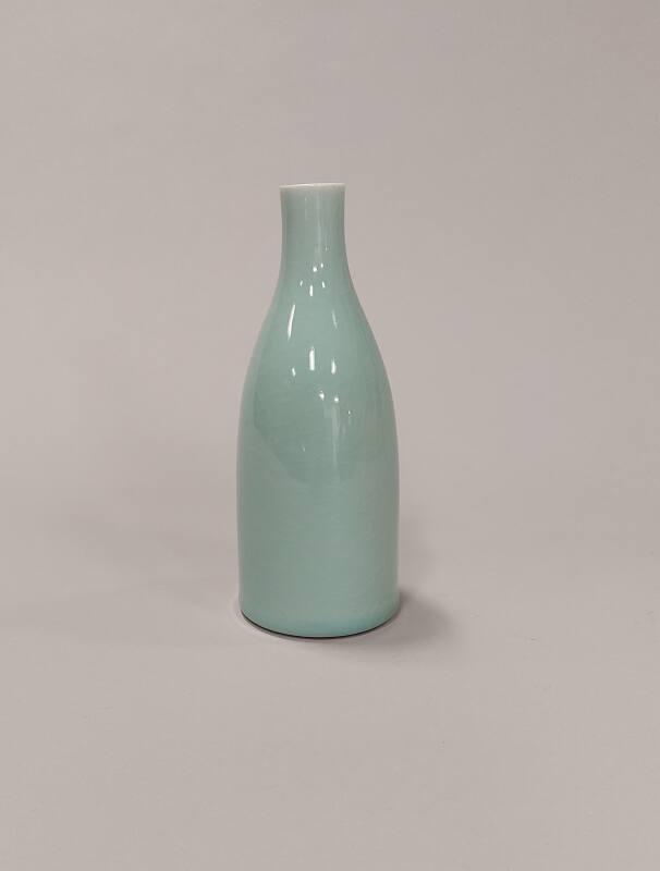 Porcelain Bottle with Celadon Glaze