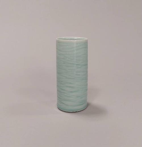 Porcelain Ribbed Vase