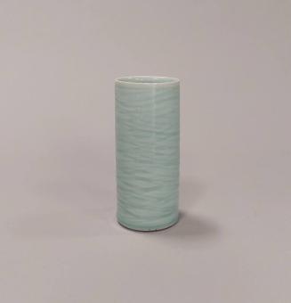 Porcelain Ribbed Vase