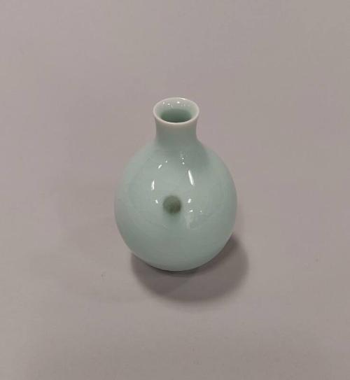 Porcelain Globe Vase with Celadon Glaze