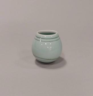 Porcelain Small Rocking Bowl with Tenmoku Stripe