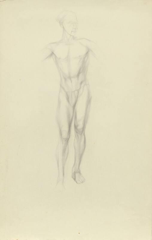 Study of partially nude male