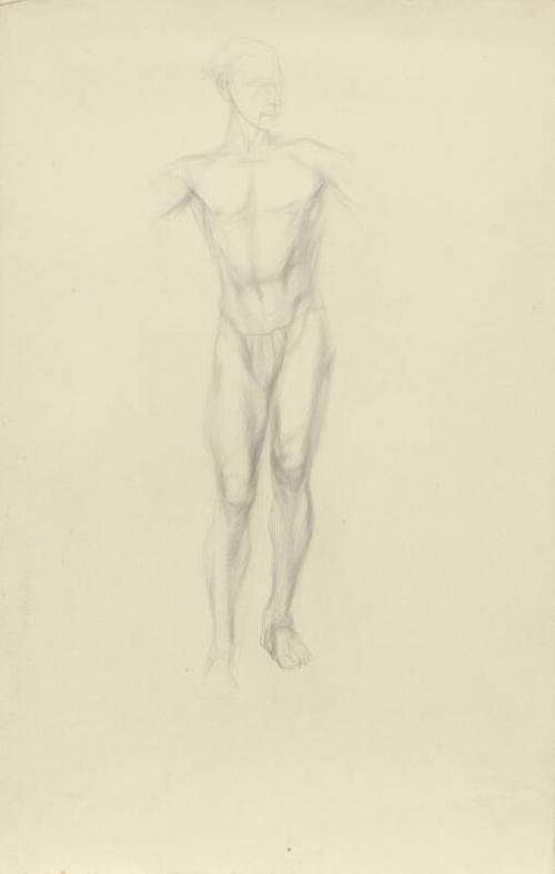 Study of partially nude male