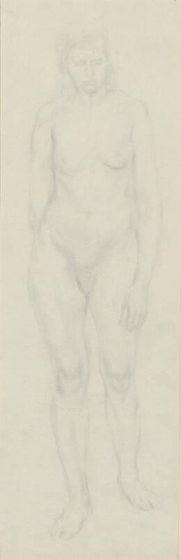 Sketch of nude female