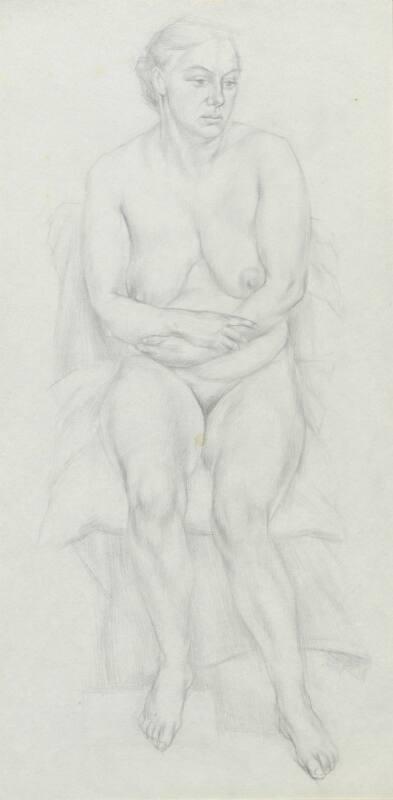 Sketch of nude female