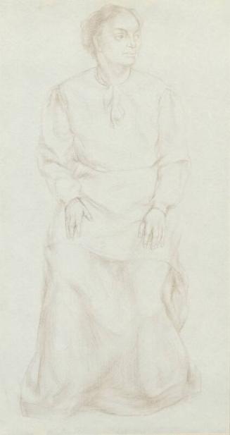 Sketch of seated woman