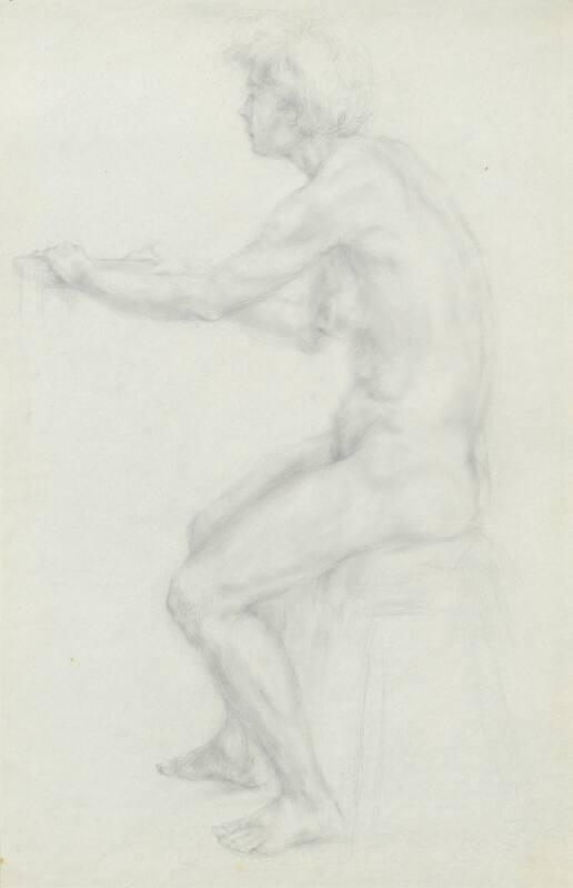 Sketch of nude female