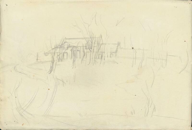 Sketch of House in Landscape