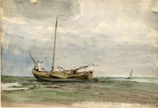 Seascape with Boat, Zaanstreek by James McBey