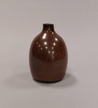 Stoneware Ironspot Glazed Bullet Vase