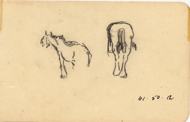 Sketches of Horse by James McBey