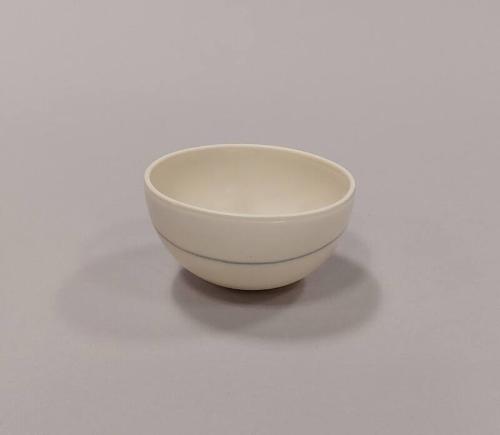 White Rocking Bowl with Cobalt Incised Line