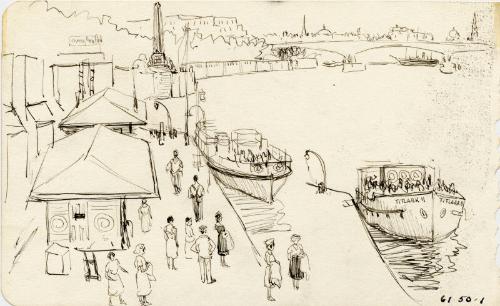 Charing Cross Pier by James McBey