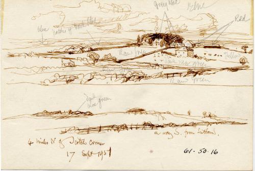 Four Miles North of Scotch Corner (2 Sketches) by James McBey