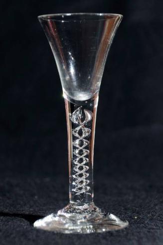 Wineglass with Mercury Corkscrew Stem