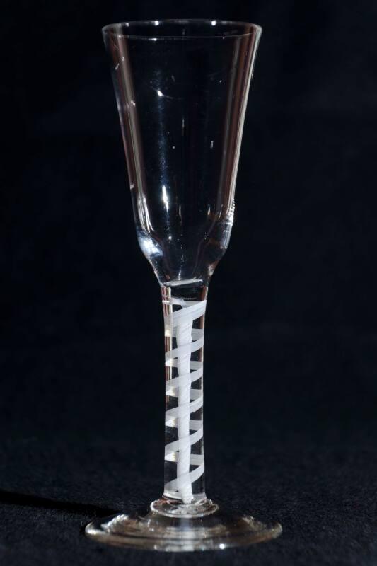 Wineglass with Mercury Corkscrew Stem