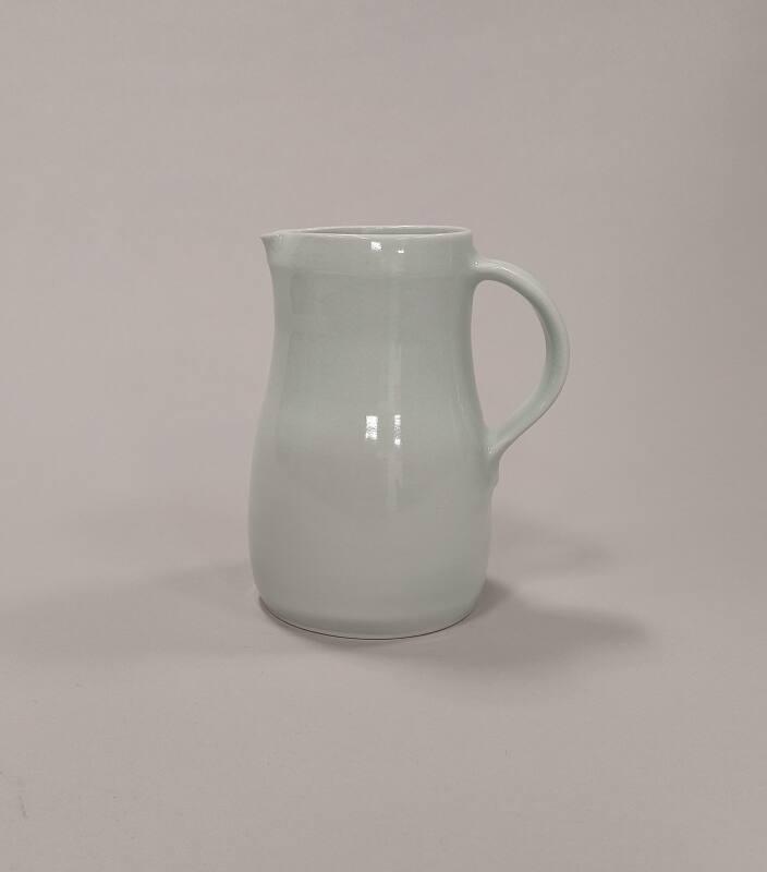 Large Pale Blue Celadon Crackle Glaze Jug