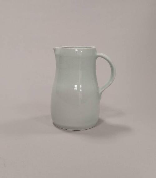 Large Pale Blue Celadon Crackle Glaze Jug