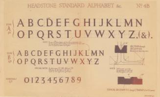 Drawing Of Standard Headstone Lettering