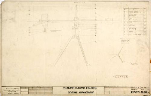 No.2 Electric Polishing Machine, Seaton Polisher - General Arrangement