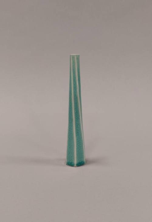 Porcelain Faceted Bottle Vase