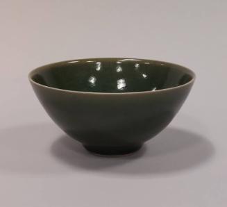 Stoneware Bowl with Green Celadon Glaze
