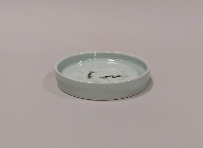 Porcelain Dish with Celadon Glaze