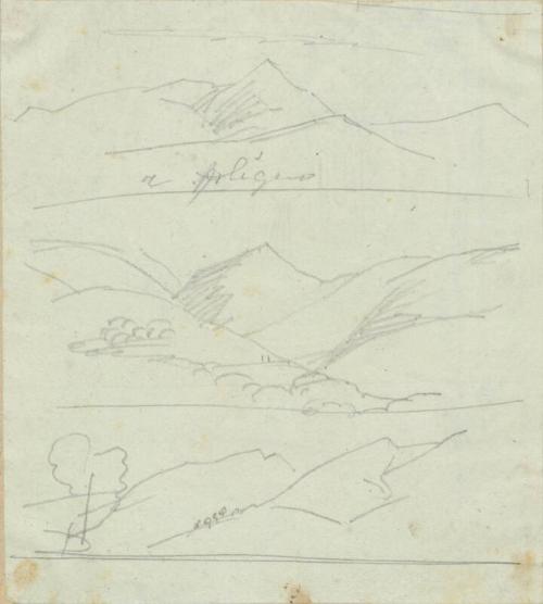 Three Landscapes - One of 91 Sketches of France, Italy & Greece