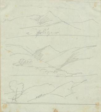 Three Landscapes - One of 91 Sketches of France, Italy & Greece