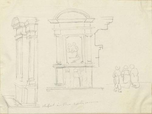 Chapel in the Colosseum - One of 91 Sketches of France, Italy & Greece