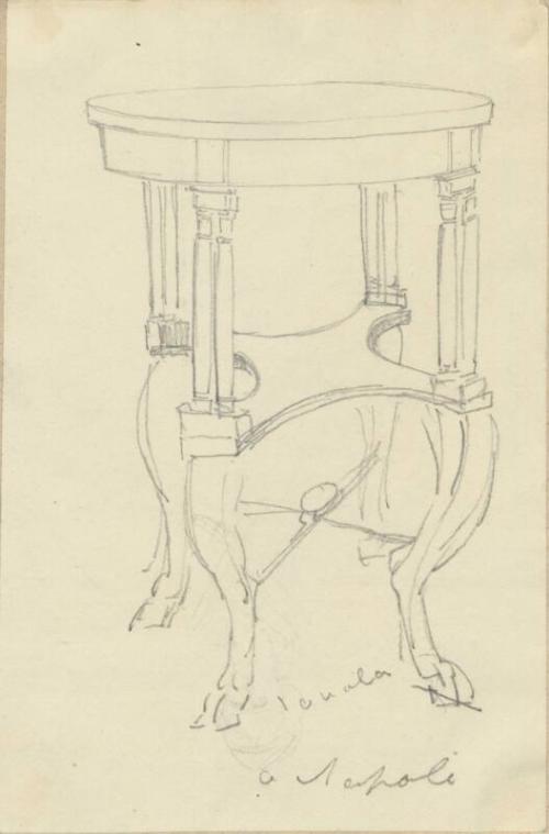 Table, Naples - One of 91 Sketches of France, Italy & Greece