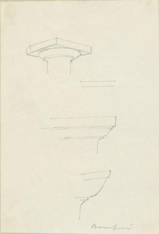 Capital of a Doric Column, Pompeii - One of 91 Sketches of France, Italy & Greece