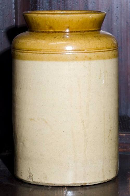 Stoneware Jar and Cover