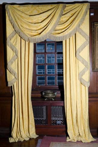 Yellow Damask Curtains (2 pairs)