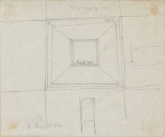 Square Decorated Architectural Detail  - One of 91 Sketches of France, Italy & Greece