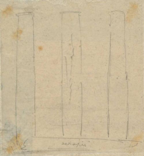 Three Columns - One of 91 Sketches of France, Italy & Greece