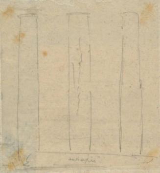 Three Columns - One of 91 Sketches of France, Italy & Greece