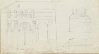 Architectural Details, Botanical Gardens, Naples  - One of 91 Sketches of France, Italy & Greece