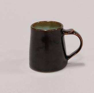 Porcelain Espresso Mug or Cup with Tenmoku and Celadon Glazes