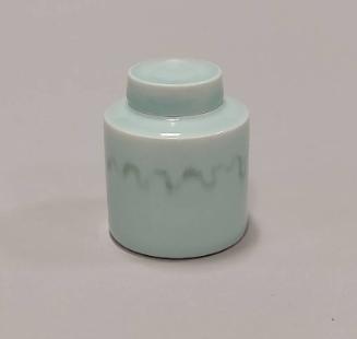 Porcelain Lidded Jar with Meandering Decoration