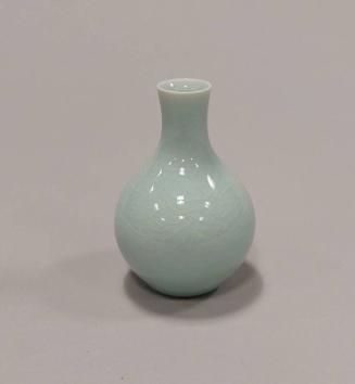 Porcelain Small Vase with Celadon Glaze