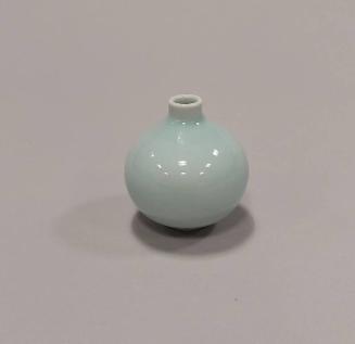 Porcelain Small Globe Vase with Celadon Glaze